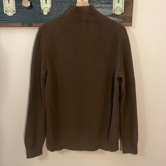 Banana Republic Brown Rib Knit Mock Neck Sweater Size Large - Picture 8 of 13